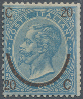 Italien: 1865: 20 Cents On 15 Cents Blue, Second Type, Mint With Original Gum And In Good Condition; - Mint/hinged