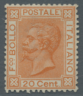 Italien: 1877, "20 C. Orange", MNH In Fresh Color With Very Good Perforation, Good Centering. An Exc - Mint/hinged