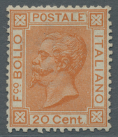 Italien: 1877, "20 C. Orange", MNH In Fresh Color With Very Good Perforation, Good Centering. An Exc - Ongebruikt