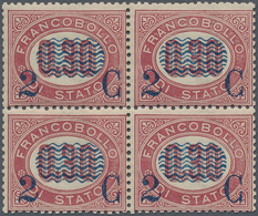 Italien: 1878, 2 C On 0,30 L Brown-lilac, Block Of 4, Fresh Color, Well Perforated, VF Mint Never Hi - Ongebruikt