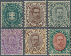 Italien: 1889, 40 C Brown To 5 L Green/red King Umberto I And 5 C Dark-green Blazon Partly Mint/mint - Mint/hinged