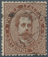 Italien: 1879, 30 Lire Umberto I ("Trenta Centesimi") In üblicher Erhaltung, Stempel Nicht Prüfbar. - Mint/hinged