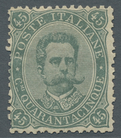 Italien: 1889, "45 C. Grey-olive", Mint In Fresh Color With Very Good Perforation And Centering, Per - Ongebruikt