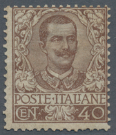 Italien: 1901, 40 C Brown King Viktor Emanuell III. Mint Never Hinged, Signed And Cert. E. Diena (Sa - Mint/hinged