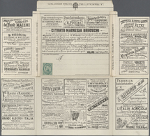Italien: 1887: 4 C On 5c Green, "C4" Perfin Of The New Value On Multiple Ad Sheet ("Francalettere") - Nuevos