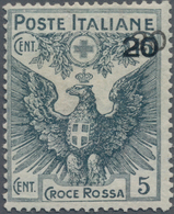 Italien: 1916, 20 C Double Print On 15 C Slate Unused With Original Gum And A Rest Of Hinge, Signed - Ongebruikt