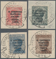 Italien: 1922, 9th Philatelic Congress In Trieste, Overprint On Definitives, Complete Set Of Four On - Mint/hinged