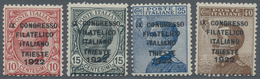 Italien: 1922. Ninth Italian Philatelic Congress, Trieste. Definitives Of 1906/08 Overprinted "IX CO - Mint/hinged