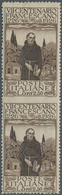 Italien: 1926, 700th Death Anniversary Of St.Francis, 5l. +2.50l. Vertical Pair Showing Variety "imp - Ongebruikt