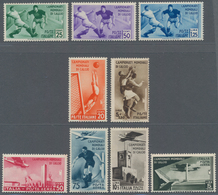 Italien: 1934. Football World Championship 1934. Complete Set Including Airmails, 9 Values Fine Mint - Mint/hinged