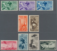 Italien: 1934. Football World Championship 1934. Complete Set Including Airmails, 9 Values Fine Mint - Ongebruikt