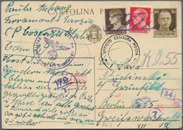 Italien: 1942. 30 C Italian Postal Stationary Card, Uprated By 10 C And 20 C Imperiale, Posted At Th - Mint/hinged