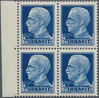 Italien: 1944, Rep.Sociale, Firenze Issue, 1.25l. Blue With Albino Print Of Fascies, Left Marginal B - Mint/hinged