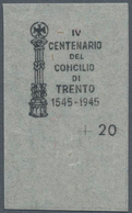 Italien: 1945, "Luogotenenza 1945" - Council Of Trento - Overprint Proof 20 C. On Imperforated Thin - Mint/hinged