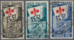 Italien: 1951. International Gymastics Meeting. Used. Certificate Biondi. Sassone 2250 € (2019) - Mint/hinged