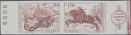 Italien: 1976, 150 L And 150 L Se-tenant With Ornamental Coupon Imperforated, Mint Never Hinged (Sas - Ongebruikt