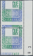 Italien: 1979, 2000 L Vertical Margin-pair Without The Effigy And With Very Displaced Horizontal Per - Mint/hinged