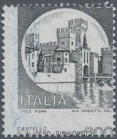 Italien: 1980, 600 L Sirmione Black/blue-green With Black Intaglio Printing Only, Additionally Shift - Mint/hinged