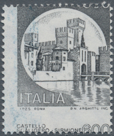 Italien: 1980, 600 L Sirmione Black/blue-green With Black Intaglio Printing Only, Additionally Shift - Ongebruikt