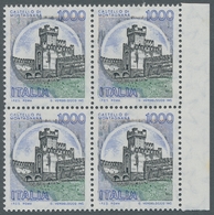 Italien: 1980, "1000 L. Castello Di Montagnana With Missing Printing Of The Color Violet - So-called - Ongebruikt