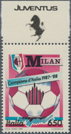 Italien: 1988, 650 L Multiple Colour "scudetto Al Milan" With Blue Color Instead Of Green, Margin On - Ongebruikt