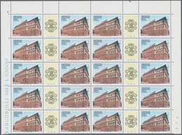 Italien: 1993. 100th Anniversary Of The National Bank. Upperhalf Of A Sheet Of 40, That Are 20 Stamp - Mint/hinged