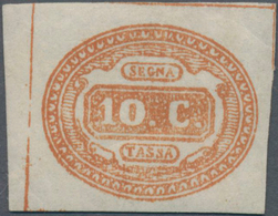 Italien - Portomarken: 1863, Postage Due 10c. Brown Orange (bruno Arancio) With Part Original Gum (h - Impuestos