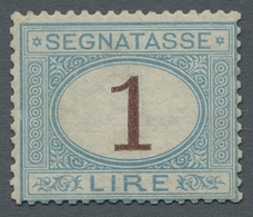 Italien - Portomarken: 1870, "1 L. Blue/brown", In Fresh Color With Above-average Perforation And Or - Taxe