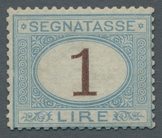 Italien - Portomarken: 1870, "1 L. Blue/brown", In Fresh Color With Above-average Perforation And Or - Strafport