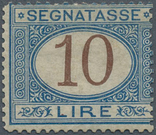 Italien - Portomarken: 1874, 10l. Blue/brown, Fresh Colour, Reperforated, Mint Original Gum With Hin - Impuestos