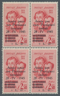 Italien - Lokalausgaben 1944/45 - Aosta: 1945, "25 C. To 2,50 L. With Propaganda Overprint In French - Local And Autonomous Issues