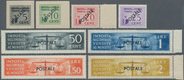 Italien - Lokalausgaben 1944/45 - Casalecchio Di Reno: 1944, 5 C To 2 L Complete Set With Eight Item - Nationales Befreiungskomitee