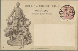 Italien - Ganzsachen: 1898: "Magiore Toselli" , Rare Postal Stationery Card (100 Copies Printed On P - Ganzsachen