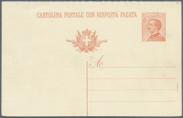 Italien - Ganzsachen: 1923, 30 Cent, Mill. 22,  "Cartolina Postale Con Risposta Pagate" With Error " - Entiers Postaux