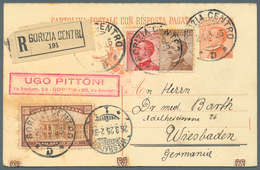 Italien - Ganzsachen: 1924, King Emanuel III. 30 C. Postal Stationery Double Card With Print Error: - Interi Postali