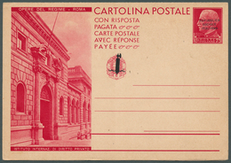 Italien - Ganzsachen: 1944, Repubblica Sociale, Not Issued 75c.+75c. Double Card "Opere Del Regime - - Interi Postali