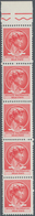 Italien - Besonderheiten: 1963, Machine Proof In Red Without Value Indication In Vertical Stripe Of - Ohne Zuordnung