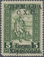 Jugoslawien: 1918, Bosnian Semipostal (wounded Soldier) 5 + 2 (H) With Black Overprint In Cyrillic. - Sonstige & Ohne Zuordnung