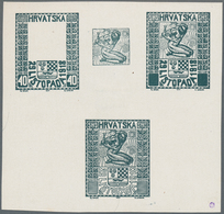 Jugoslawien: 1918. "Freedom For Croatia", 40 (Fil) Grey-green, Imperforated, White Chalky Paper, 115 - Other & Unclassified