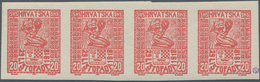 Jugoslawien: 1918. Freedom For Croatia. 20 (Fil) Red, IMPERFORATED, Smooth White Paper With White Di - Andere & Zonder Classificatie
