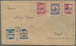 Jugoslawien: 1918. Spectacular Philatelic Cover Pearing Complet Set Of 3 S.H.S. Provisionlas On Hung - Andere & Zonder Classificatie