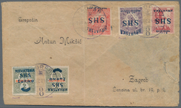 Jugoslawien: 1918. Spectacular Philatelic Cover Pearing Complet Set Of 3 S.H.S. Provisionlas On Hung - Altri & Non Classificati