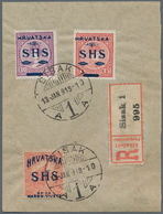 Jugoslawien: 1919, Part Of A Registered Letter To Switzerland (left Half Of Envelope), Bearing 10 F - Sonstige & Ohne Zuordnung