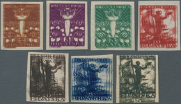 Jugoslawien: 1919. Allegories Of Freedom ("Angel Of Peace" & "Sailor With Standard"). 3f Brown, 3 F - Andere & Zonder Classificatie