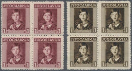 Jugoslawien: 1935. King Peter II. 1 D In Nine Different Colours, Perf L 11, Chalky Surfaced Paper, D - Other & Unclassified