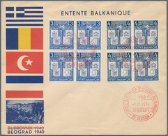 Jugoslawien: 1940. "Little Entente". FDC. 3D Bright Blue And 4 D Dull Blue-grey, Perf L 12 1/2. Issu - Other & Unclassified