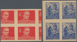 Jugoslawien: 1945. 2 D Red, IMPERFORATED, On Thickish Porous Ungummed Yellowish Paper, Left Vertical - Other & Unclassified