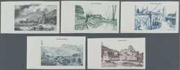 Jugoslawien: 1968. Yugoslaf Paintings. 19th Century Landscapes. Two IMPERFORATED Sets, The First Wit - Other & Unclassified