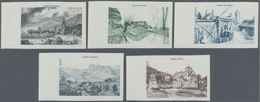 Jugoslawien: 1968. Yugoslaf Paintings. 19th Century Landscapes. Two IMPERFORATED Sets, The First Wit - Andere & Zonder Classificatie