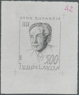Jugoslawien: 1970 (16 Feb). Famous Yugoslavs (Oton Zupancic, Slovenian Poet). Die PRoof, 5,00(D) Bla - Other & Unclassified